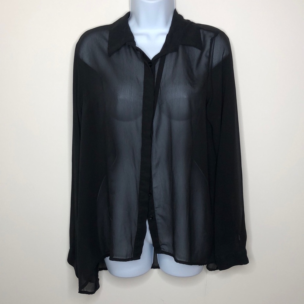 Women’s Dizzylizzy See Through Button Down Shirt